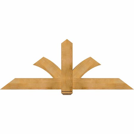 Ekena Millwork Redmond Rough Sawn Timber Gable Bracket, Western Red Cedar, 72"W x 27"H x 4"D x 6"F, 9/12 Pitch GBW072X27X0406RED00RWR